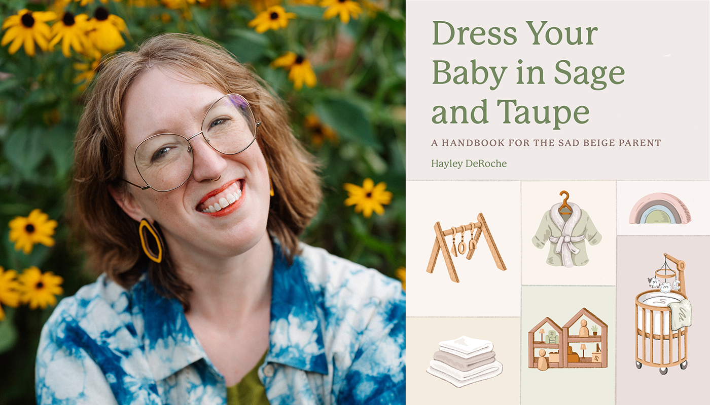 Hayley DeRoche Dress Your Baby In Sage and Taupe